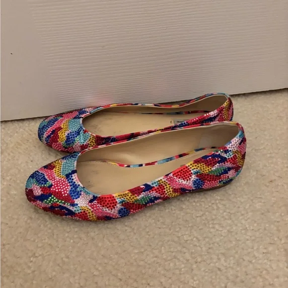 🎆5 for $25 Alex Marie Multicolor Sequin Flats - Picture 4 of 6